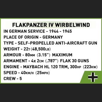 Flakpanzer IV Wirbelwind WWII 1:29